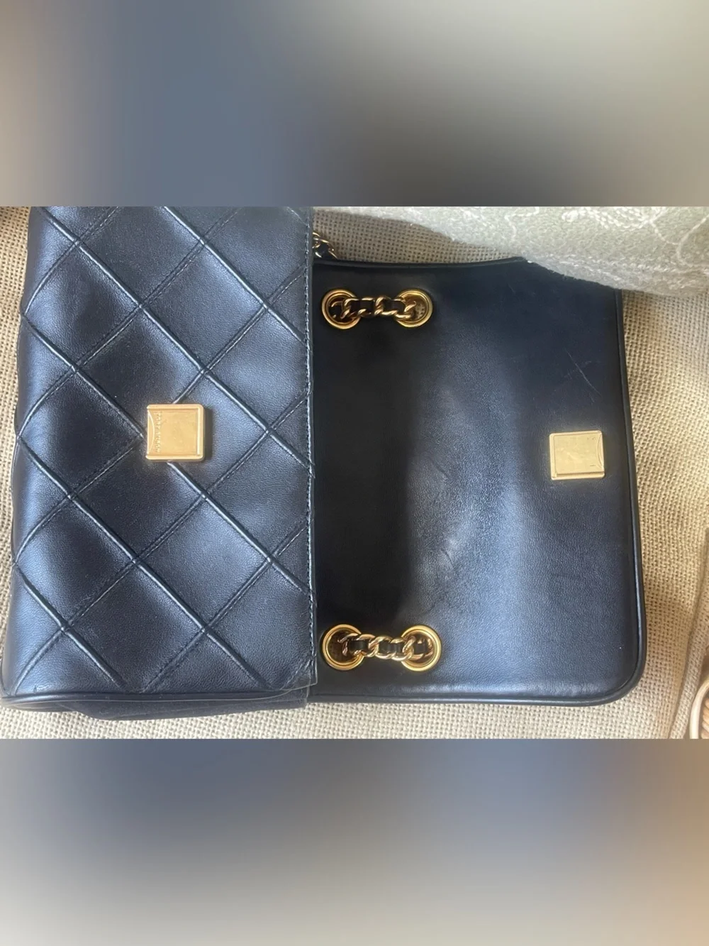 👜 Tory Burch Fleming Medium Convertible Shoulder Bag -Black Leather ⭐️